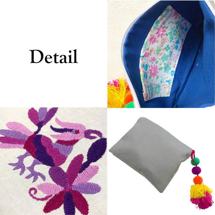 OTOMI HANDEMBROIDERED POUCH BAG オトミ刺繍 ポーチ 6種類 : NAVIE