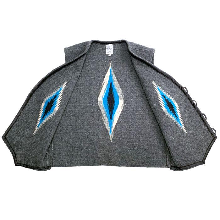 オルテガ メンズ チマヨ ラグ ベスト GRAY/44 ORTEGA'S CHIMAYO