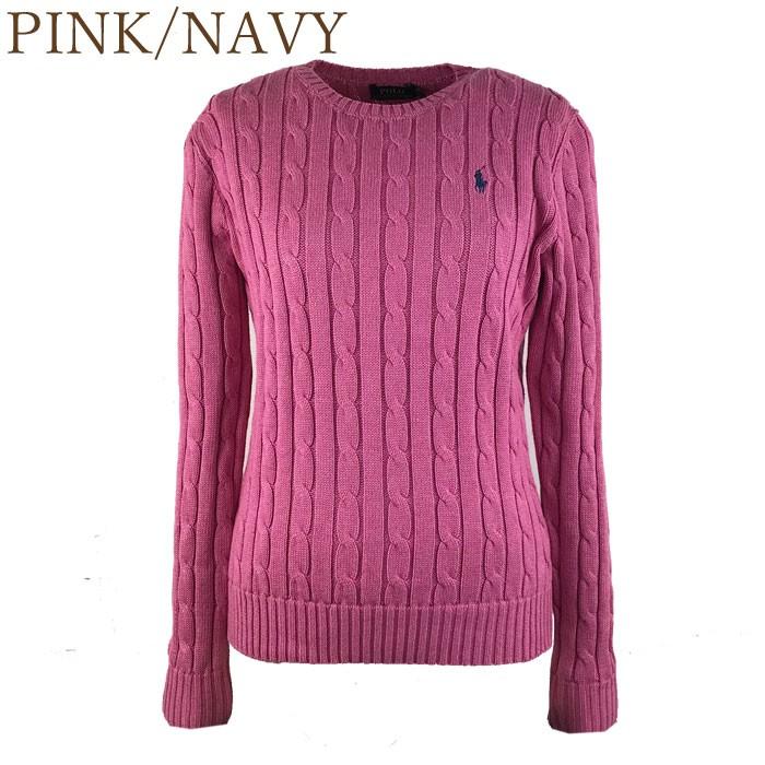 ポロ ラルフローレン レディース ケーブル編み クルーネック コットン ニット セーター ワンポイント Polo Ralph Lauren Knit Top Rlw Lk 109 Navie 通販 Yahoo ショッピング