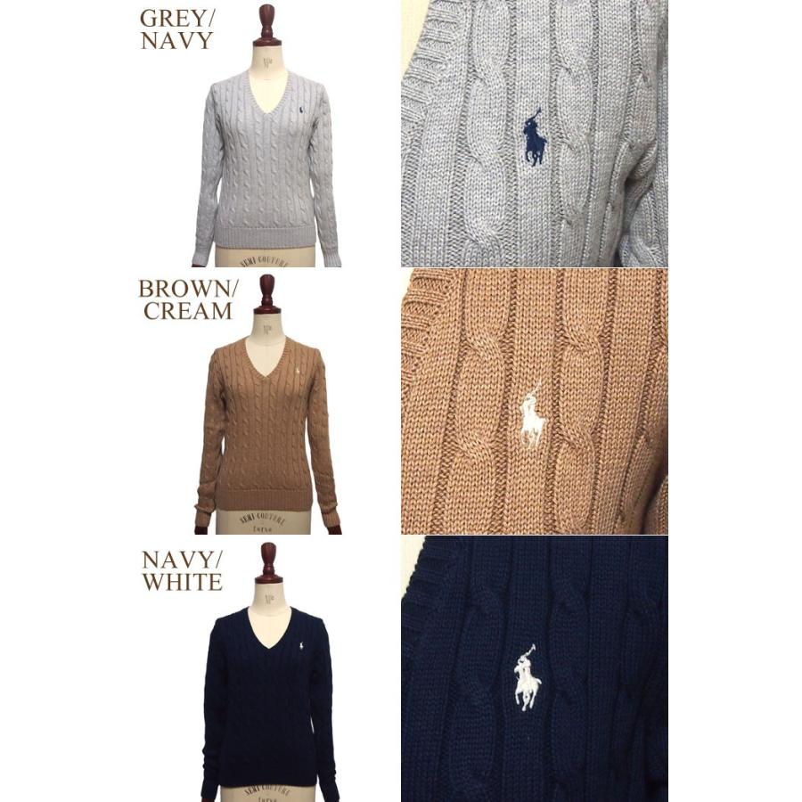 ラルフローレン ポロ レディース ケーブル編み Vネック コットンニット セーター Polo Ralph Lauren Knit Top Rlw Lk 146 Navie 通販 Yahoo ショッピング