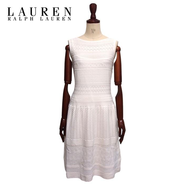 Sale Lauren By Ralph Lauren ラルフローレン ローレン レース編み ニットワンピース White Rlw Op 175 Navie 通販 Yahoo ショッピング