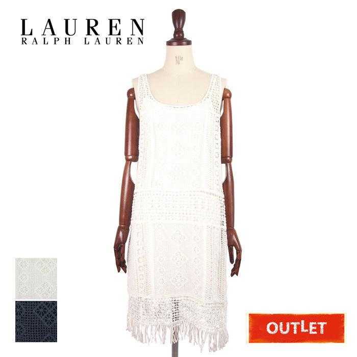 最安価格 難あり アウトレット ラルフローレン ワンピース ノースリーブ レース編み レディース ローレン ワンピース チュニック