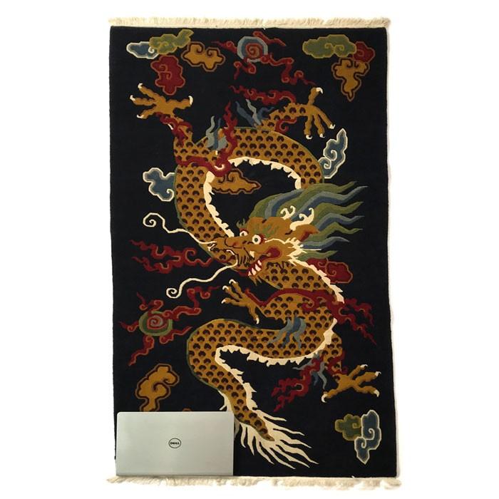 TIBETAN RUG チベタンラグ 絨毯 ドラゴン/Dragon/184×91 : NAVIE