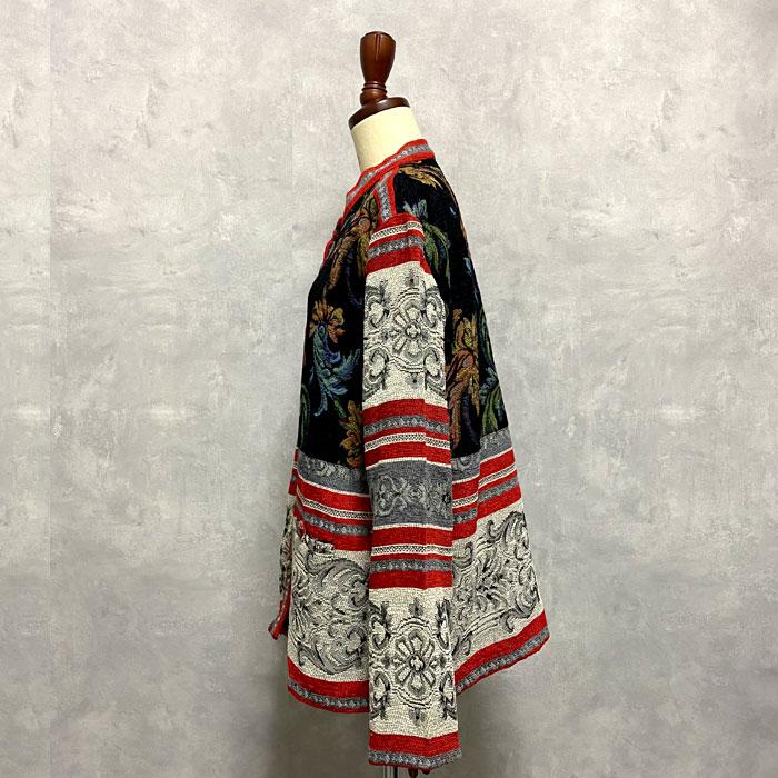 90s SAG HARBOR GOBELIN WEAVE JACKET 総柄 ゴブラン織り ジャケット 
