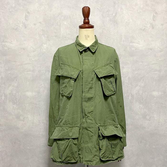 60s US ARMY 5th Jungle Fatigue Military Jacket Rip Stop