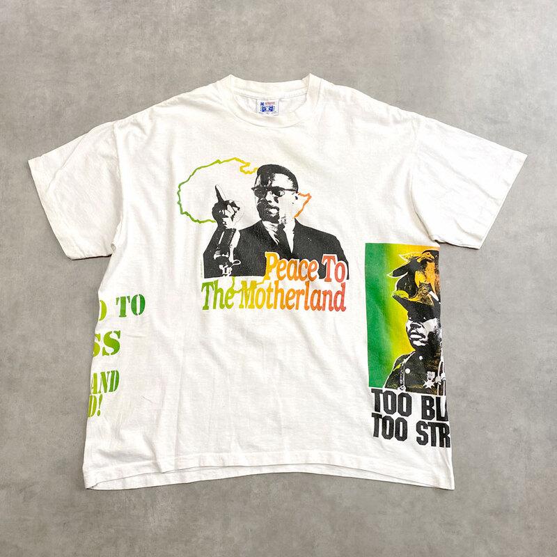 90年代マルコムX Tシャツ LIGHT GRAY 90's MALCOM X T-SHIRTS Made in USA マルコムX Tシャツ : NAVIE