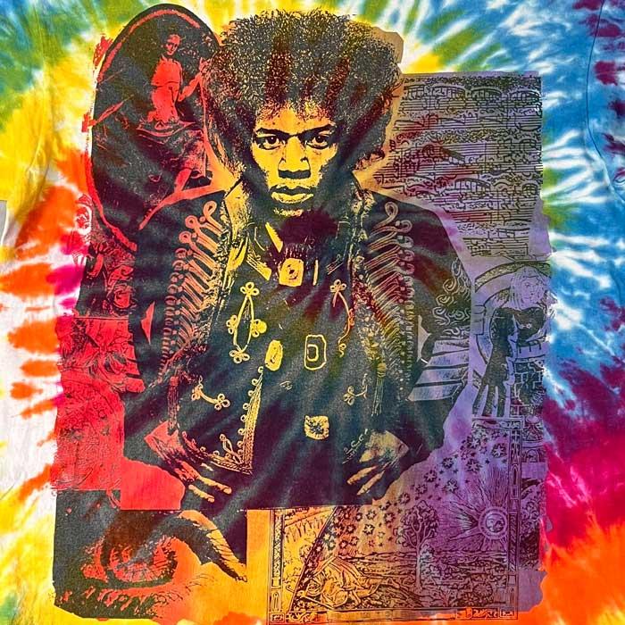L 80s 90s USA製 ジミヘンドリックス タイダイ 長袖 Ｔシャツ 80's JIMI HENDRIX Tie-Dye T-Shirts Made in USA 80年代ジミ