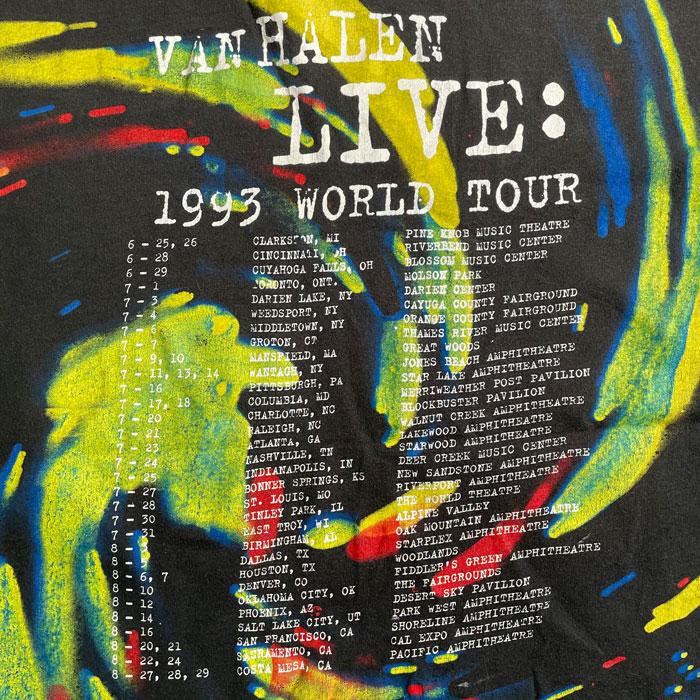 90's VAN HALEN Tour T-Shirt Made in USA 90年代 ヴァン ヘイレン ツアー Tシャツ/BLACK｜navie｜08