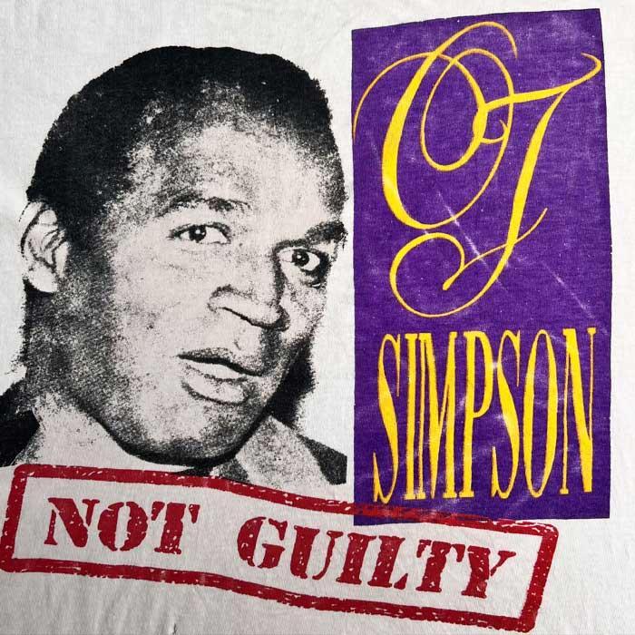 90's O.J SIMPSON NOT GULTY T-Shirts Made in USA  90年代　OJ シンプソン ノット ギルティ Tシャツ/M｜navie｜03