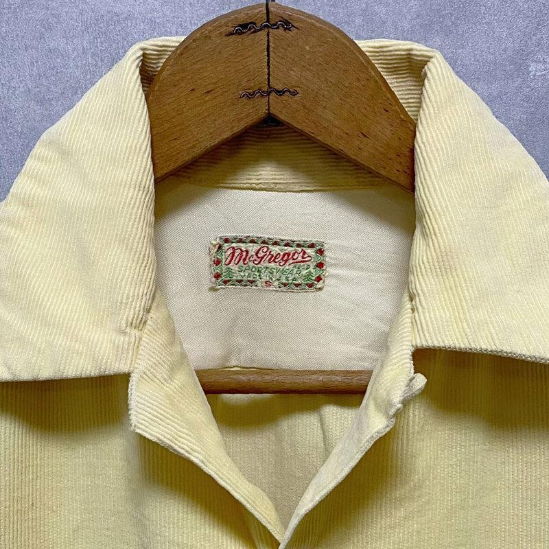 40's MCGREGOR CORDUROY OPEN COLLAR SHIRTS Made in USA マクレガー