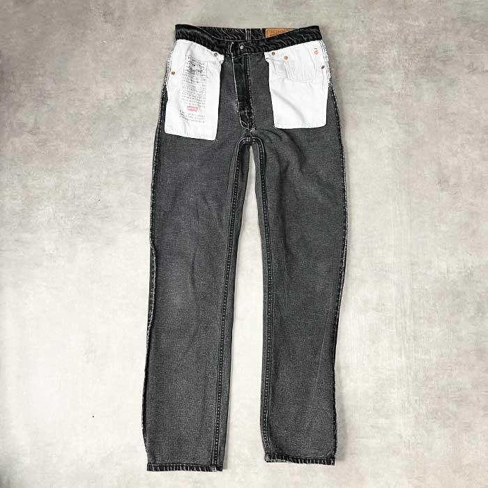 90's Levi's 505 PIECE-DYEING BLACK JEANS MADE IN USA W34L34