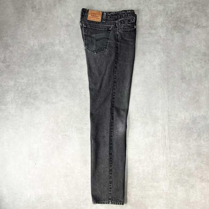 90s USA製 リーバイス505 黒染め ブラックデニムパンツ w34 L34 90's Levi's 505 PIECE-DYEING BLACK JEANS MADE IN USA W34L34