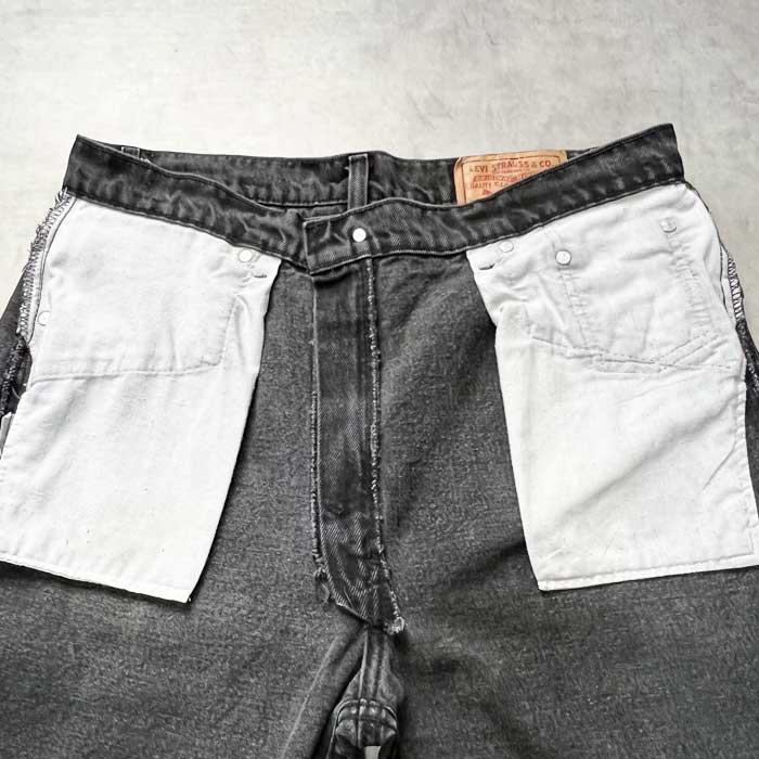 90's Levi's 505 PIECE-DYEING BLACK JEANS MADE IN USA W36L32