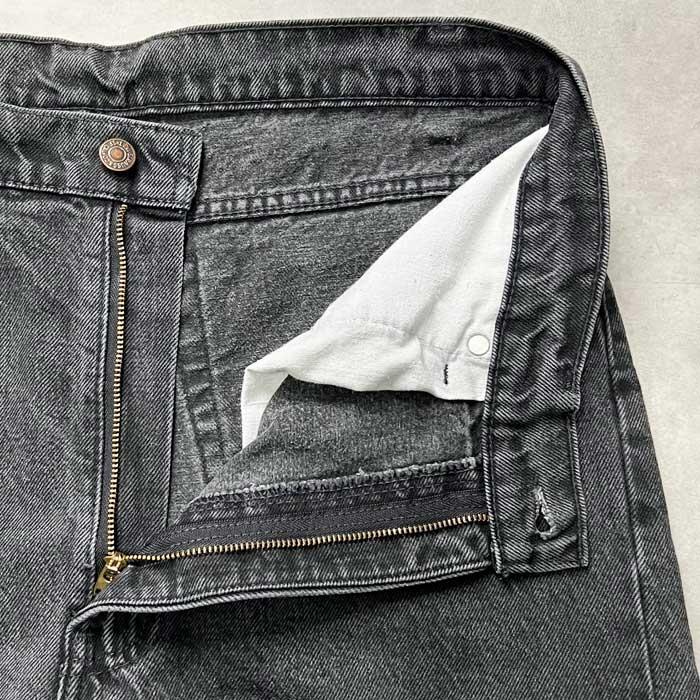 W36L32  LEVI'S　505 アメリカ製  ブラックデニム　後染め 90's Levi's 505 PIECE-DYEING BLACK JEANS MADE IN USA W38L32