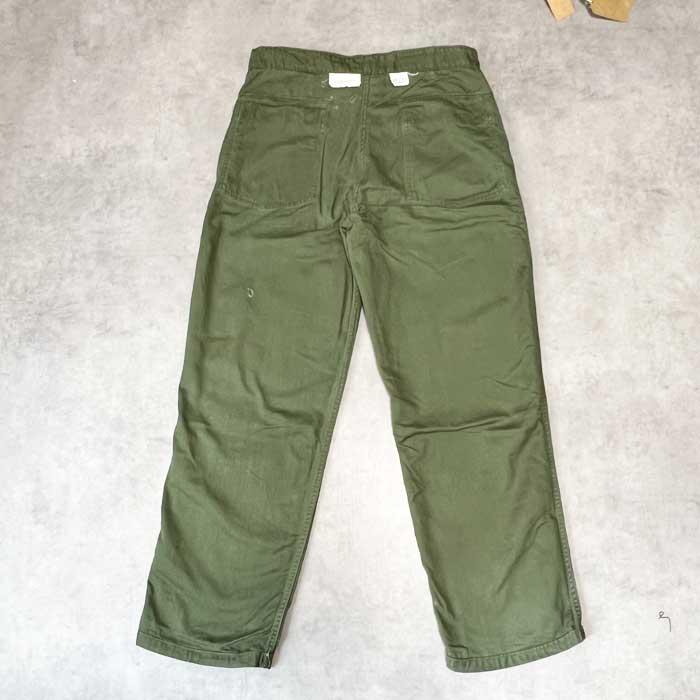 Early 60's U.S.ARMY Baker Pants Botton Fly OG-107 W38L33 60年代