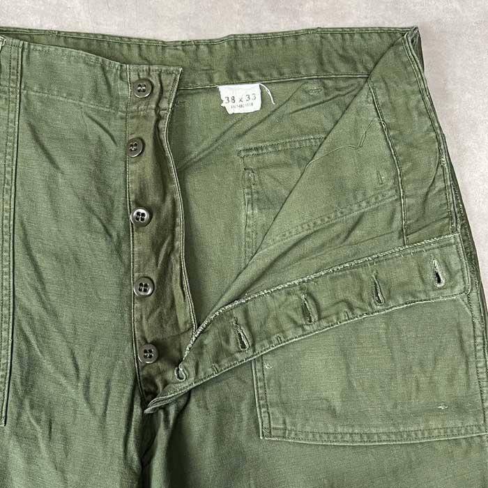 Early 60's U.S.ARMY Baker Pants Botton Fly OG-107 W38L33 60年代