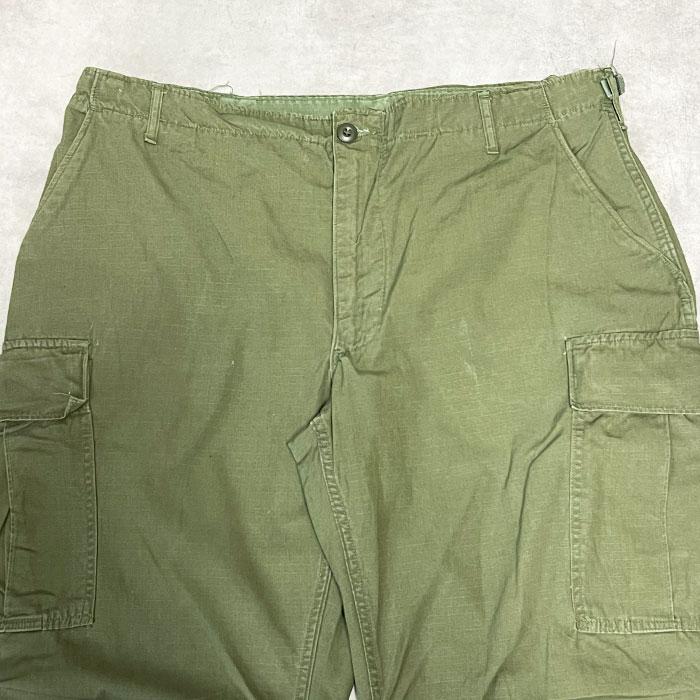 60's U.S.ARMY Jungle Fatigue Pants Rip-Stop LARGE/SHORT 60年代