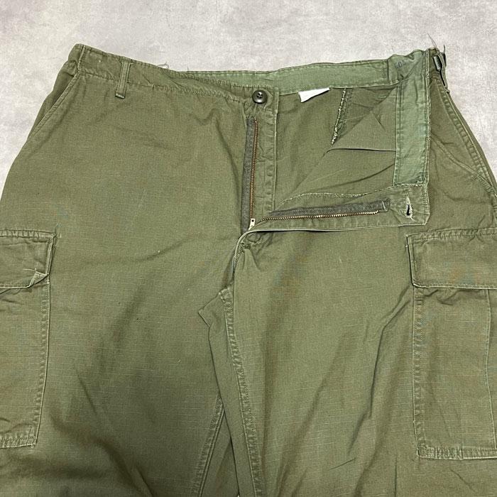60's U.S.ARMY Jungle Fatigue Pants Rip-Stop LARGE/SHORT 60年代