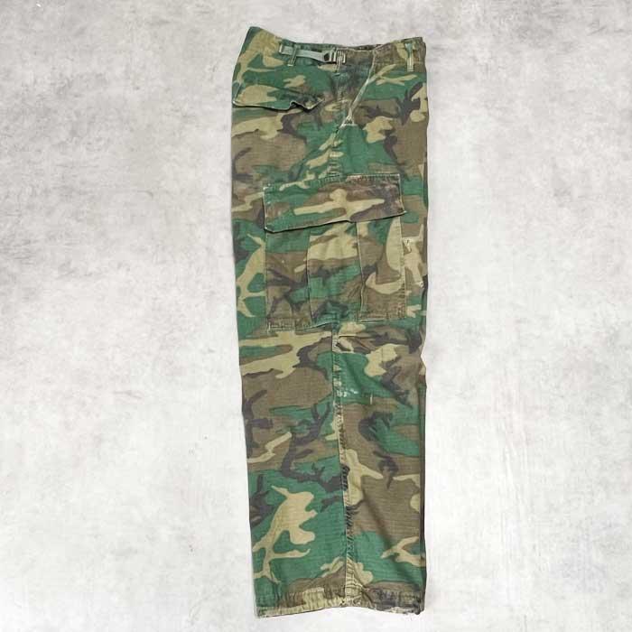 60's U.S.ARMY ERDL Rip-Stop Leaf Camo Jungle Fatigue Pants SMALL