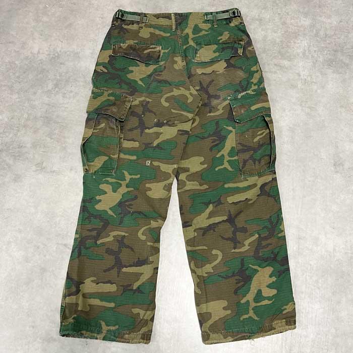 米軍実物 60's ERDL ノンリップ ファティーグパンツ M-R 60's U.S.ARMY ERDL Rip-Stop Leaf Camo Jungle Fatigue Pants SMALL