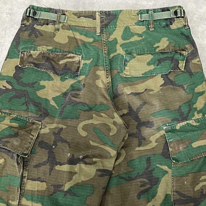 60's U.S.ARMY ERDL Rip-Stop Leaf Camo Jungle Fatigue Pants SMALL