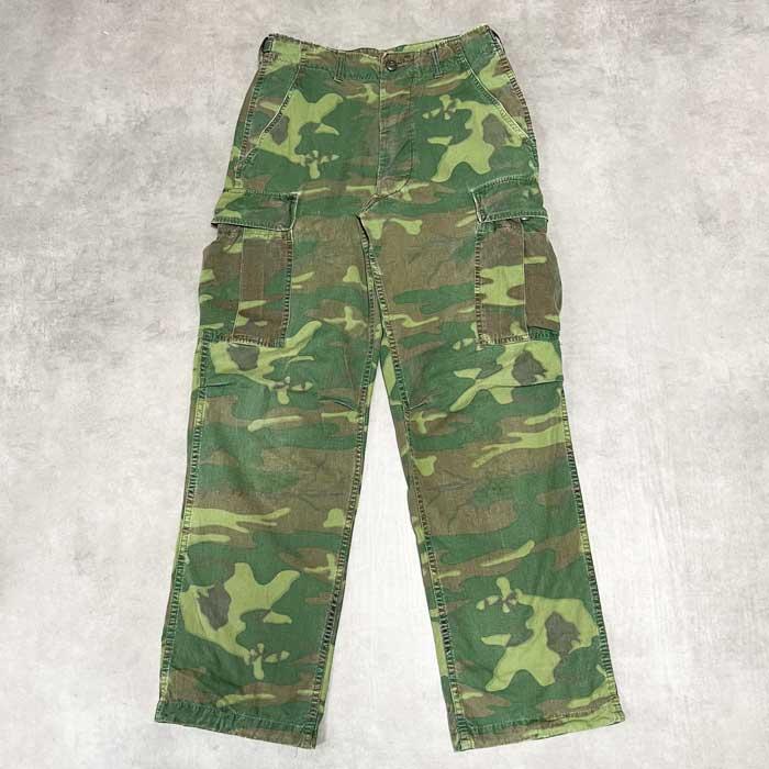 米軍実物 60's ERDL ノンリップ ファティーグパンツ M-R 60's U.S.Military ERDL Leaf Camo Non Rip Jungle Fatigue