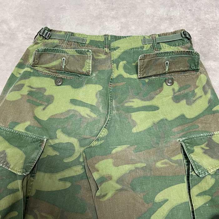 米軍実物 60's ERDL ノンリップ ファティーグパンツ M-R 60's U.S.Military ERDL Leaf Camo Non Rip Jungle Fatigue