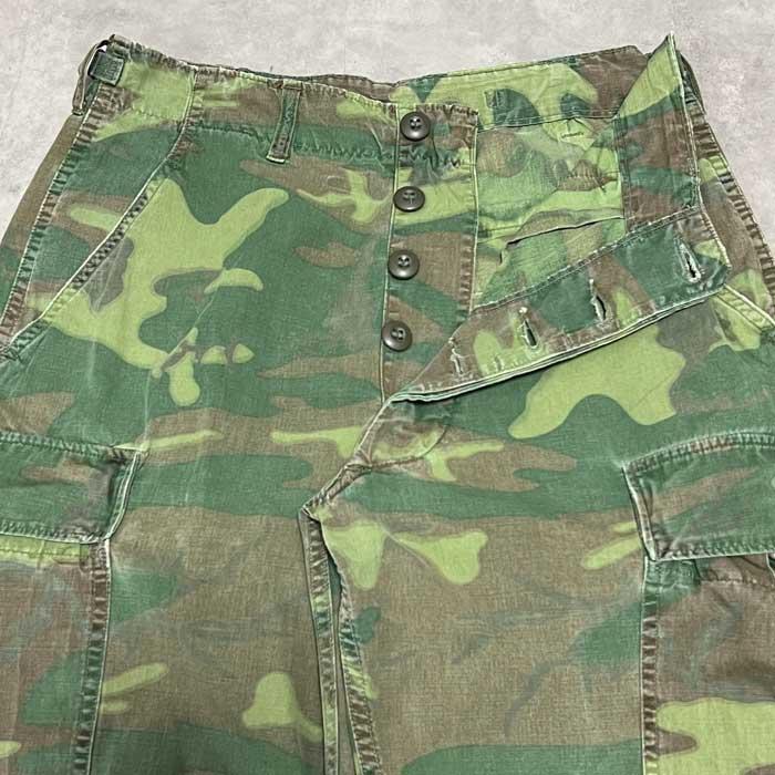 米軍実物 60's ERDL ノンリップ ファティーグパンツ M-R 60's U.S.Military ERDL Leaf Camo Non Rip Jungle Fatigue