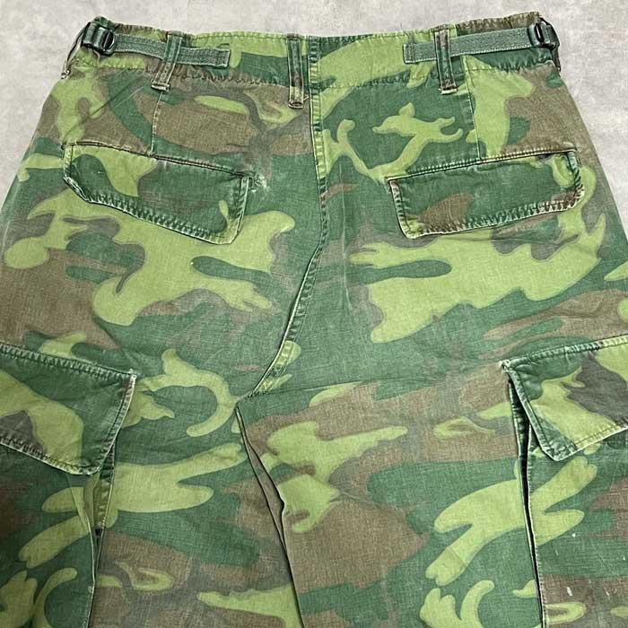 米軍実物 60's ERDL ノンリップ ファティーグパンツ M-R 米軍実物 60's ERDL ノンリップ ファティーグパンツ M-R 60's