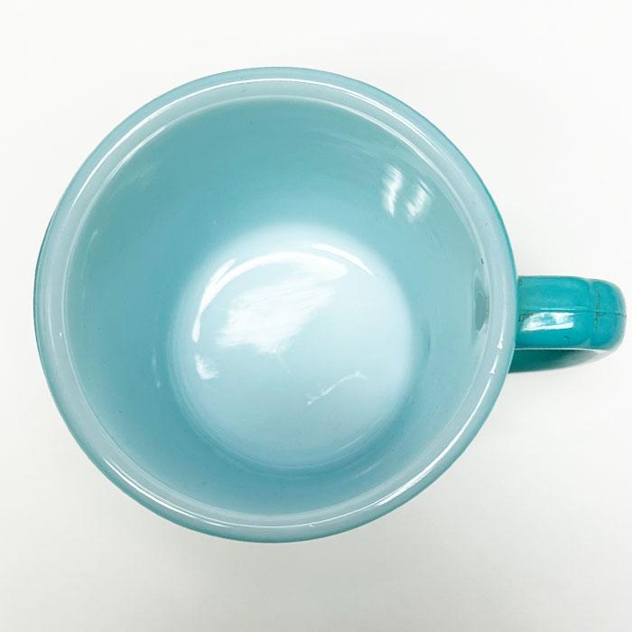 Vintage Anchor Hocking Fire King D-handle Mug Turquoise Blue Made  