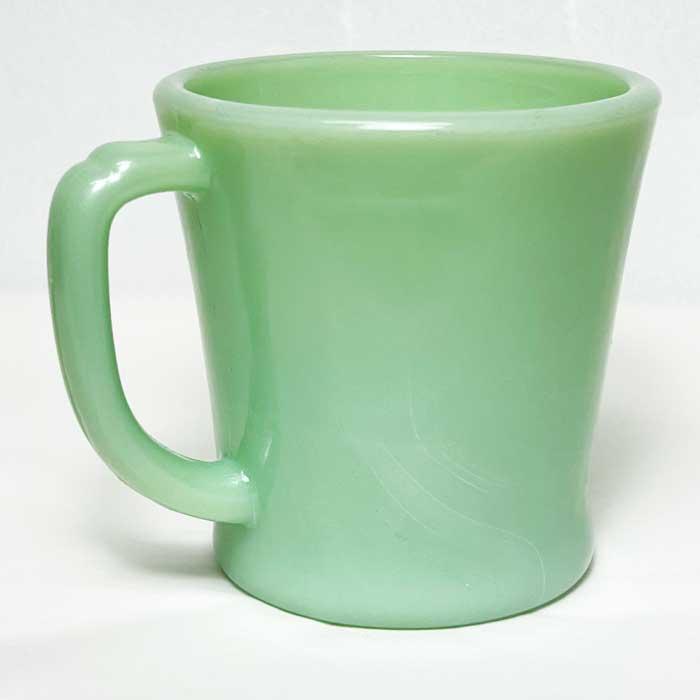 Vintage Anchor Hocking Fire King D-handle Mug Jade-ite Made in USA