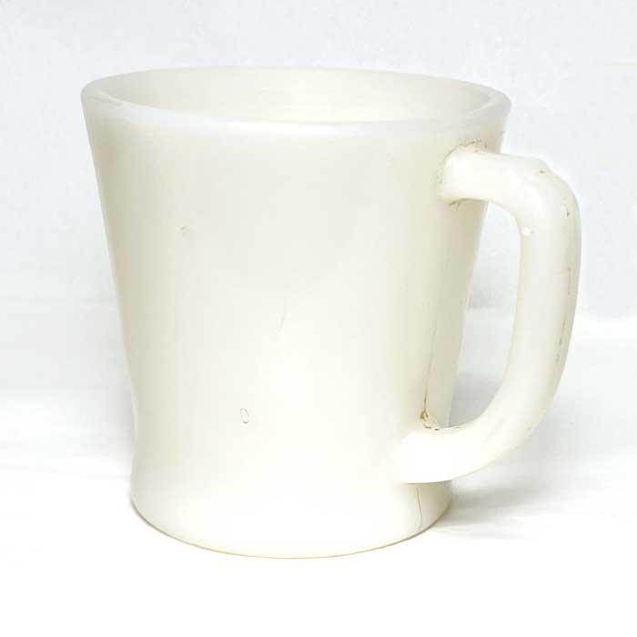 Vintage Anchor Hocking Fire King D-handle Mug IVORY WHITE Made in