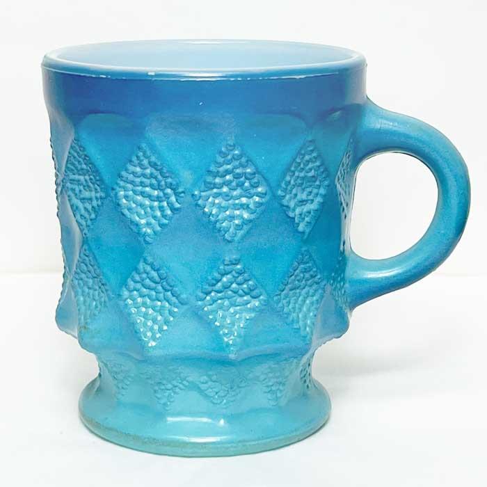 Vintage 60's Anchor Hocking Fire King Kimberly Mug BLUE Made in
