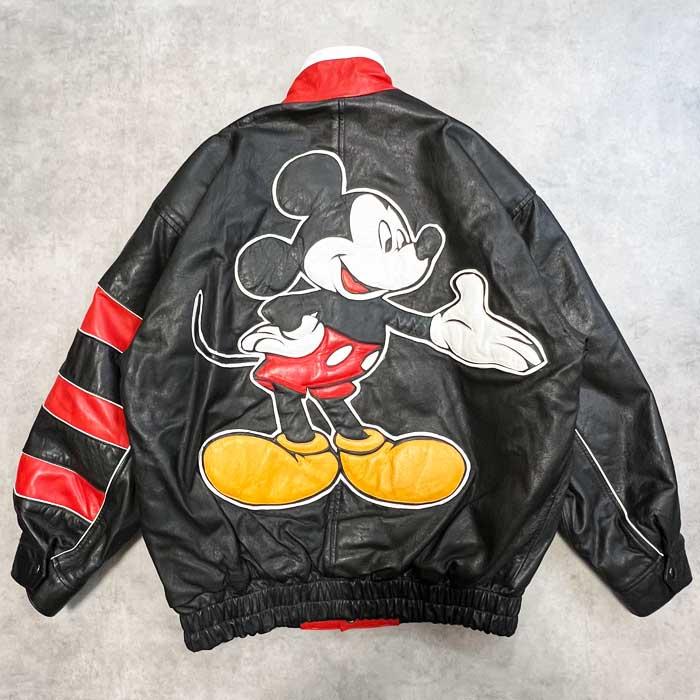 90's Pierre Cardin Mickey Mouse Leather Jacket 90年代 ピエール