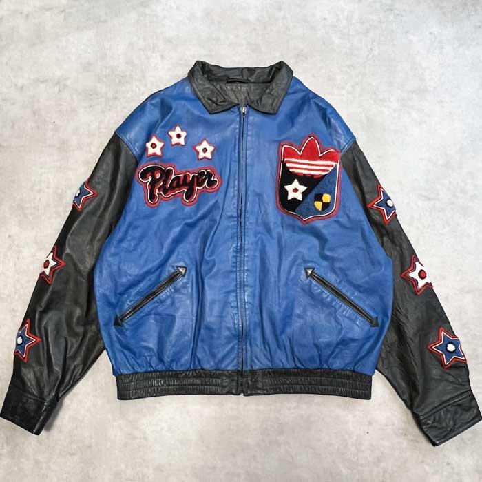 激レア80s adidas RUN DMC レザートラックジャケット 激渋 80s adidas RUN DMC レザートラックジャケット】 - メルカリ