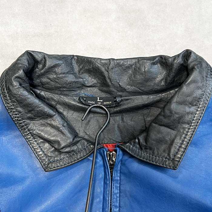 80's Adidas Players Leather Jacket RUN DMC MODEL Size L 80年代