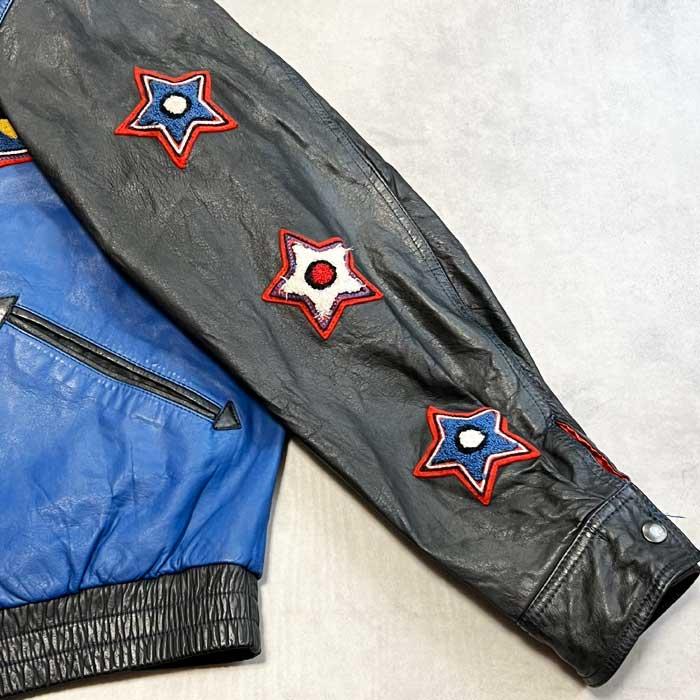 80's Adidas Players Leather Jacket RUN DMC MODEL Size L 80年代