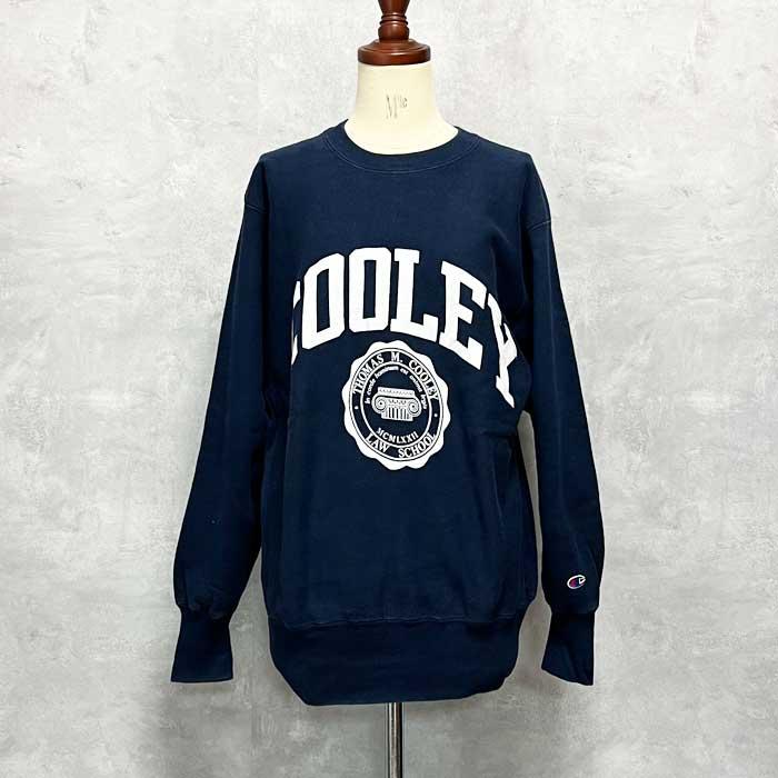 90s Champion カレッジ リバースウィーブ ネイビー USA製 USA製 90s Champion Reverse Weave Sweatshirt 紺 XL