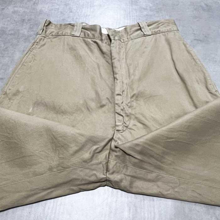 60s US ARMY チノパン　トラウザーズ　アメリカ軍 60's U.S ARMY ZIP CHINO TROUSERS W31/L32 60年代 アメリカ陸軍