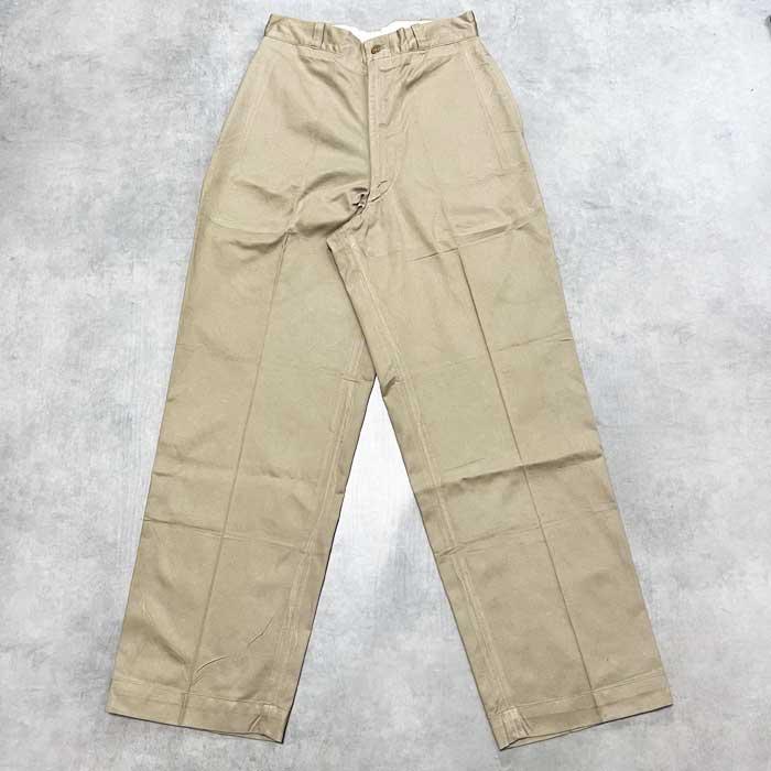 60's USMC ZIP CHINO TROUSERS W30/L34 60年代 アメリカ海兵隊