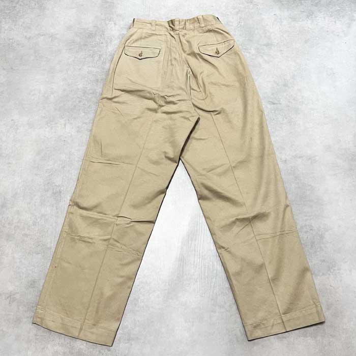 USMC チノ W32 L29 60's USMC ZIP CHINO TROUSERS W30/L34 60年代 アメリカ海兵隊