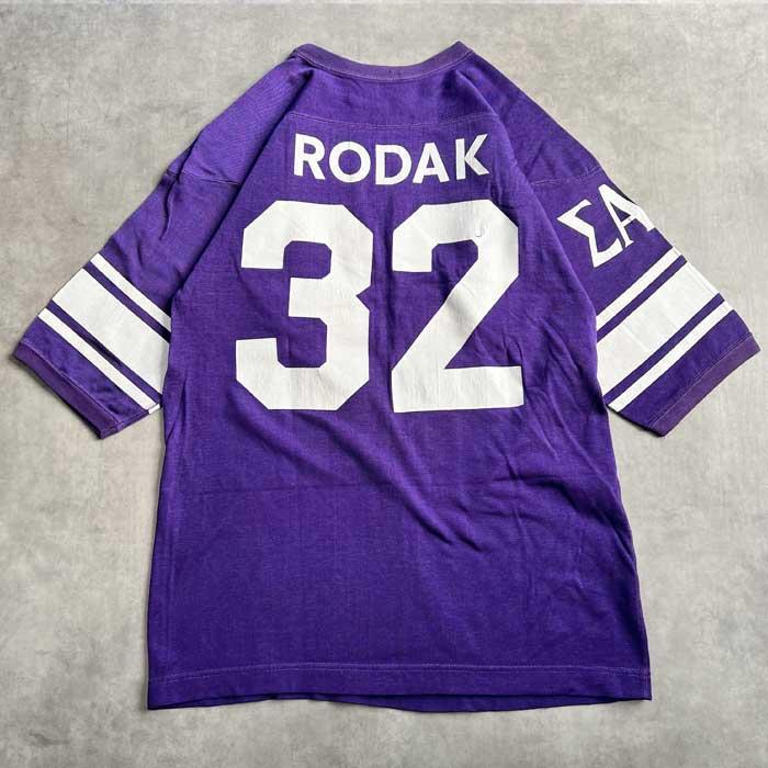 Champion 70s football Tシャツvintage サイズ42 70's CHAMPION FOOTBALL T-SHIRTS 42/PURPLE Made in USA 70年代