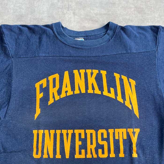 シャツ 70's CHAMPION FOOTBALL T-SHIRTS M/NAVY 70s CHAMPION FOOTBALL JERSEY T-SHIRT ALL COTTON SIZE M