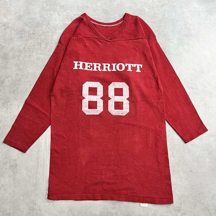 70's RUSSEL ATHLETIC FOOT BALL T-SHIRTS L/RED Made in USA 70年代