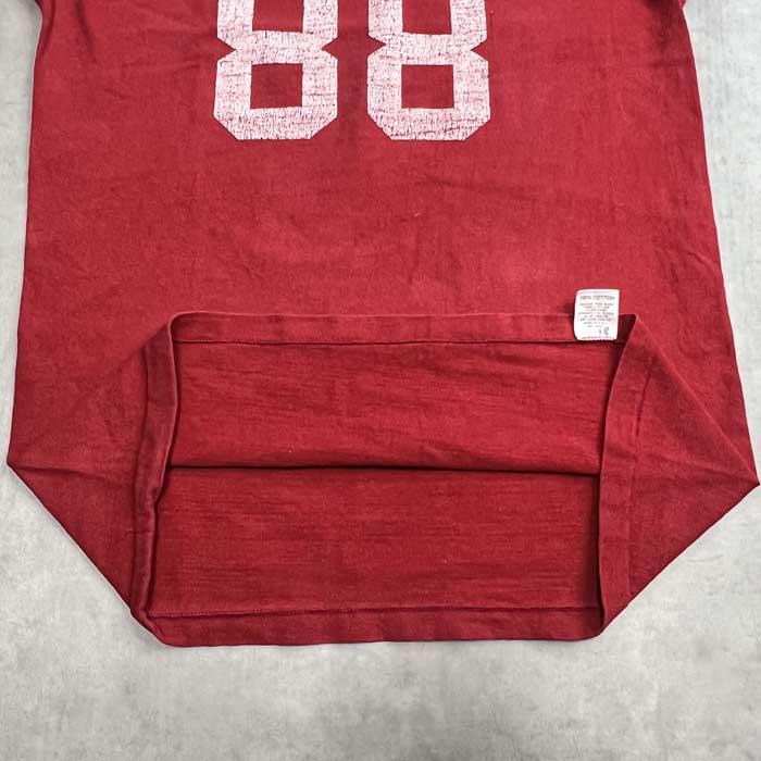 70's RUSSEL ATHLETIC FOOT BALL T-SHIRTS L/RED Made in USA 70年代
