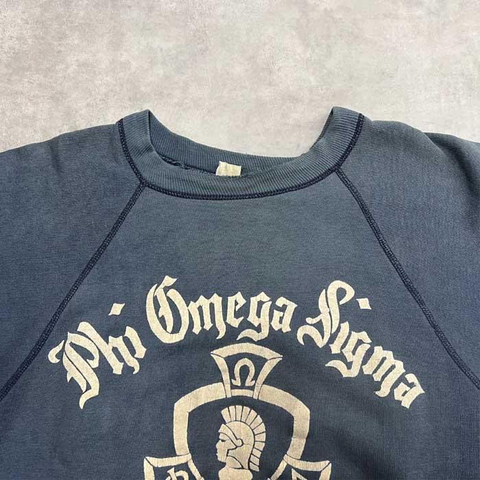 VINTAGE 50's MAYO SPRUCE RAGLAN SLEEVE COLLEGE PRINT SWEAT SHIRTS NAVY ...