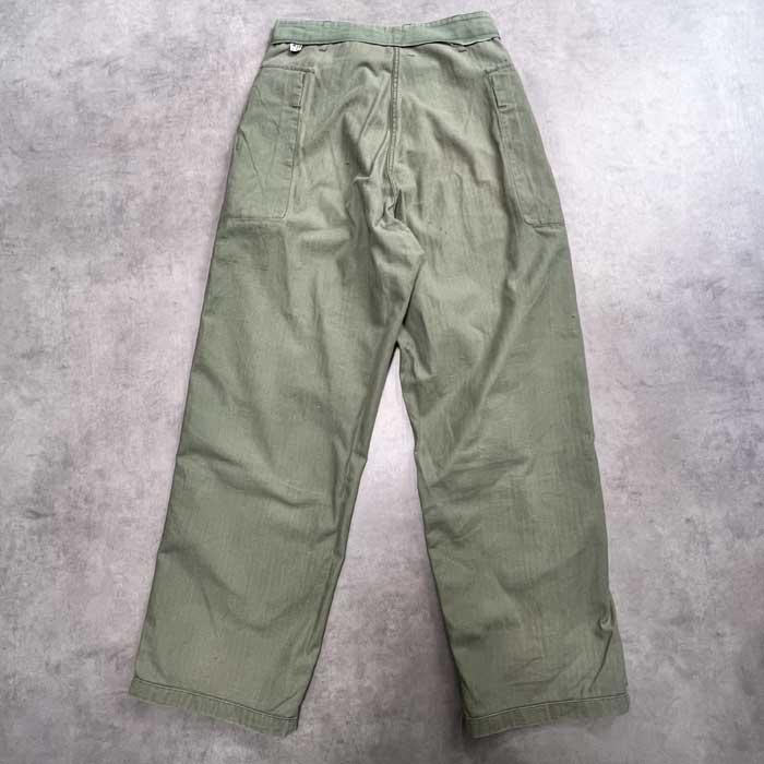 VINTAGE 40's U.S ARMY M-43 HBT CARGO PANTS 13 STAR BOTTON