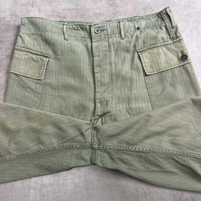 VINTAGE 40's U.S ARMY M-43 HBT CARGO PANTS 13 STAR BOTTON W34/L31