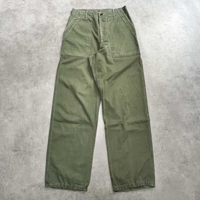 VINTAGE 40's U.S ARMY M-47 HBT BAKER PANTS 3 TONE COLOR W74cm 40