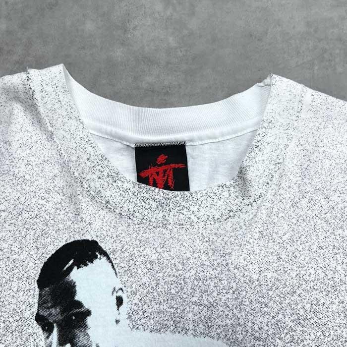 90's MIKE TYSON BRAND ALL-OVER-PRINT T-SHIRTS Made in USA WHITE/XL